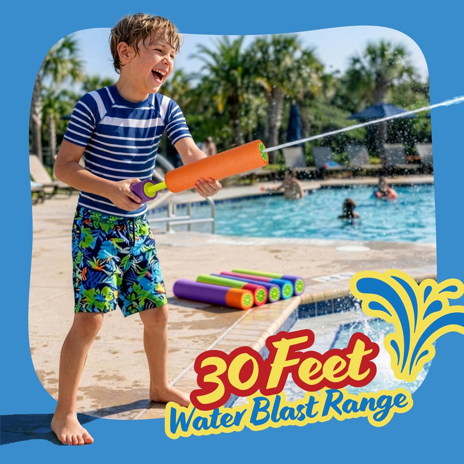 Thumbnail 3 de ArtCreativity Water Guns for Kids (6-Pack) – 13-inch Foam Water Squirter for Pool & Beach Battles