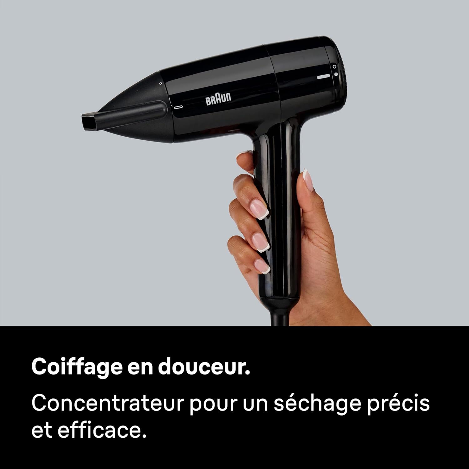 Detalle de Sèche-cheveux Braun HD1.5 BRHD150E compact et léger (1800W) avec concentrateur et air froid