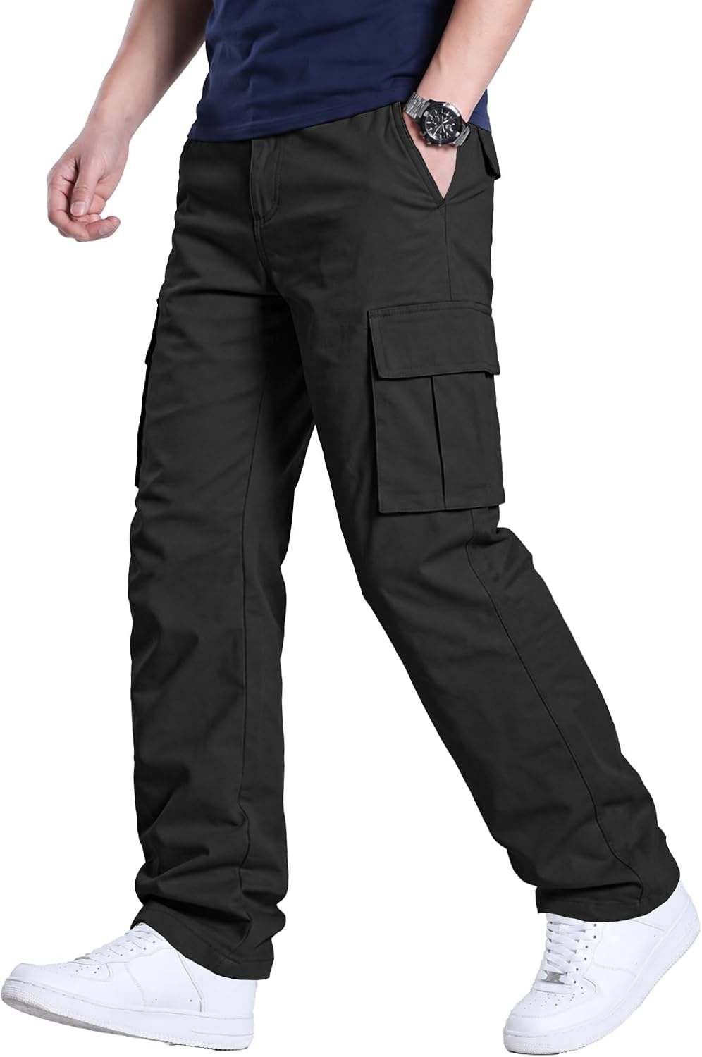 Detalle 2 de Comdecevis Men's Cargo Pants, Relaxed Fit