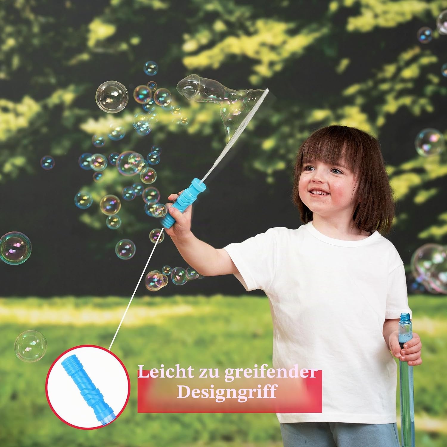 Thumbnail 2 de JOYIN 12er Seifenblasen-Set mit 4oz (118 ml) Stäben und 12ml Nachfülllösung – bunt gemischte Blasenstäbe