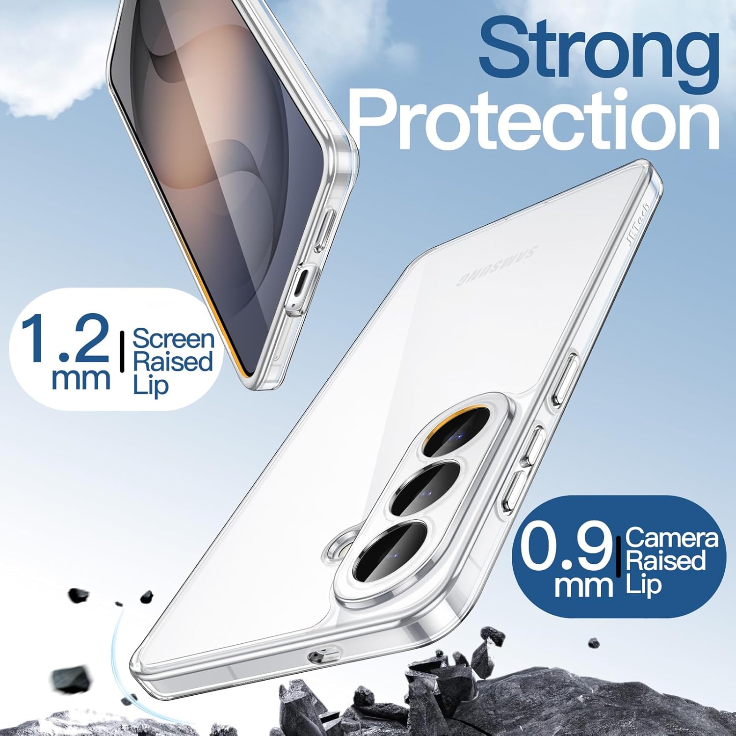 Thumbnail 3 de JETech Case for Samsung Galaxy S26 – Clear, Shockproof Back with Lens Protection