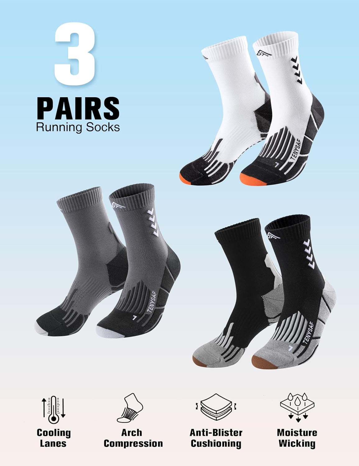Detalle 2 de Lounwee Kompressions Laufsocken