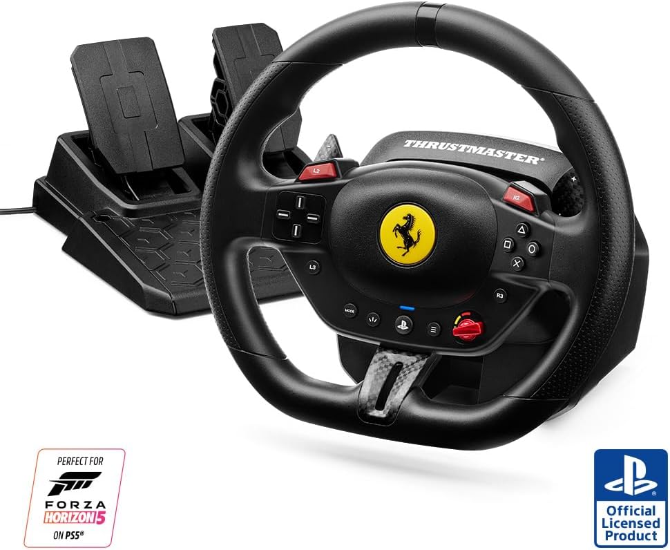 Detalle de Thrustmaster T98 Ferrari 296 GTB ステアリングコントローラー 240°回転・PS5/PS4/PC対応