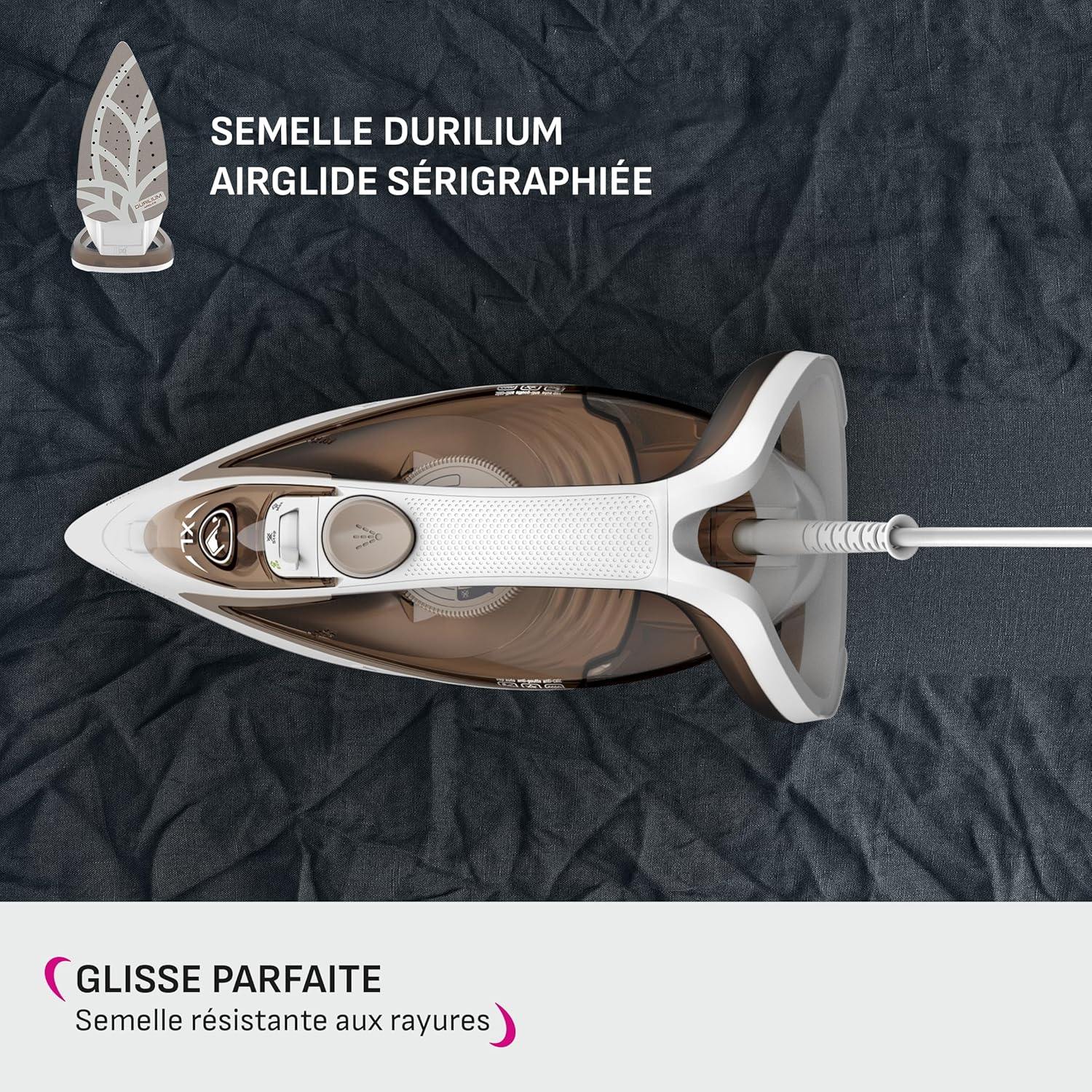 Detalle de Calor Easygliss Eco fer à repasser 2800 W : débit vapeur 50 g/min et pressing 240 g/min