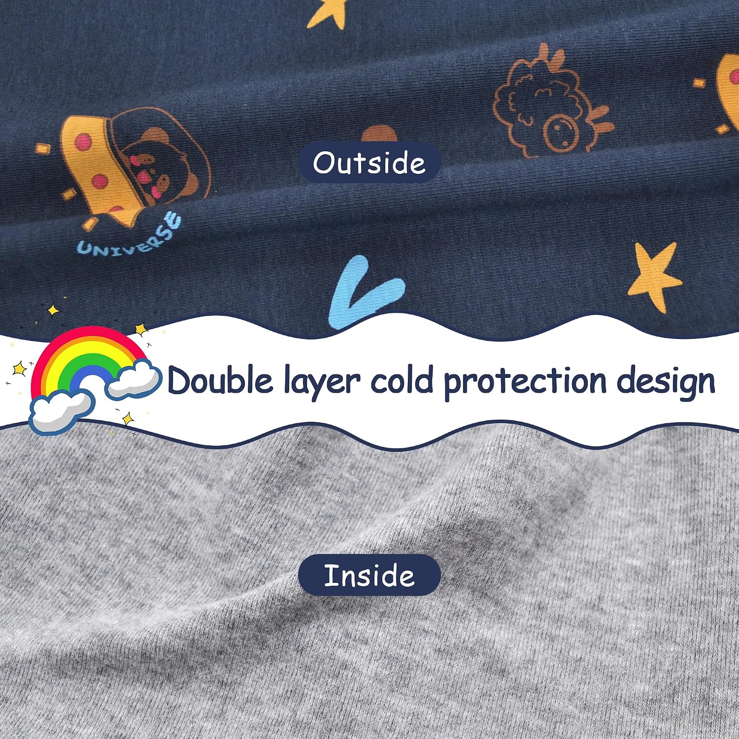 Detalle 2 de beifon Kinder Beanie Set mit 95% Baumwolle