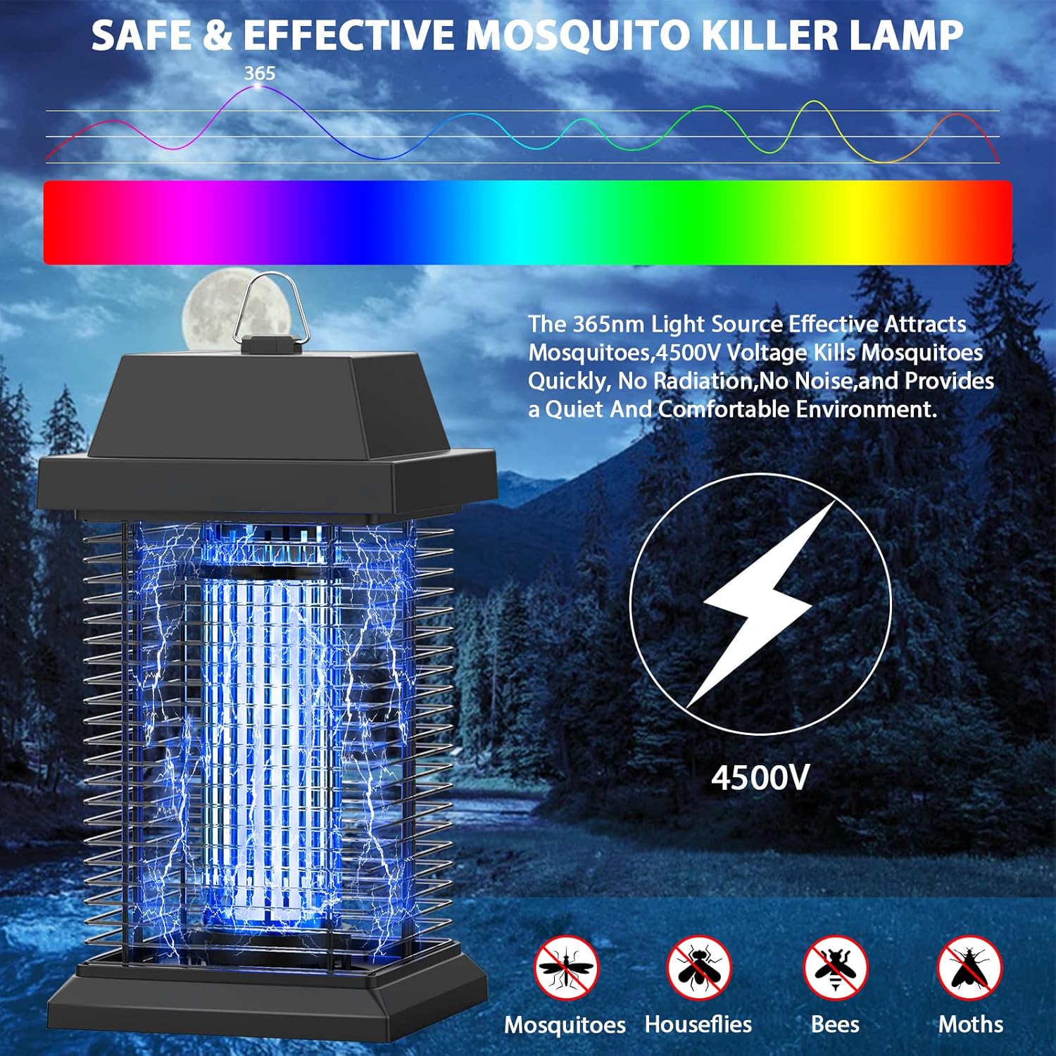 Thumbnail 4 de TMACTIME Lampada Antizanzare Elettrica 20W – 4500V, IPX4, 90 m²