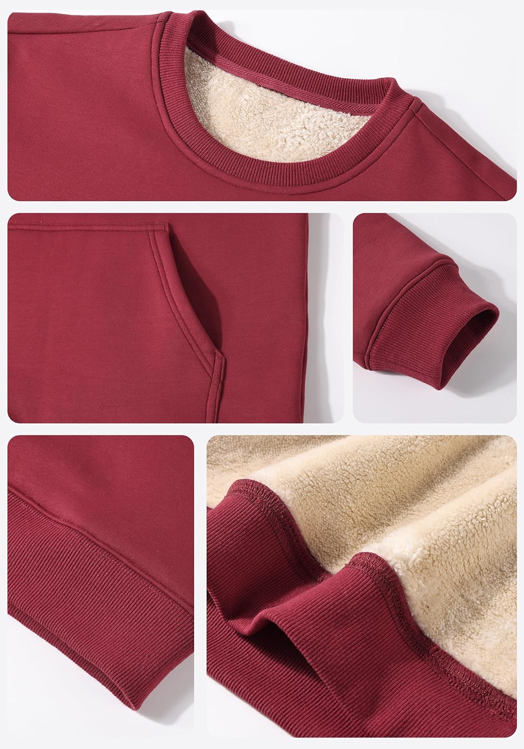 Thumbnail 3 de Peakwell Men's Fleece Lined Crewneck Jumper