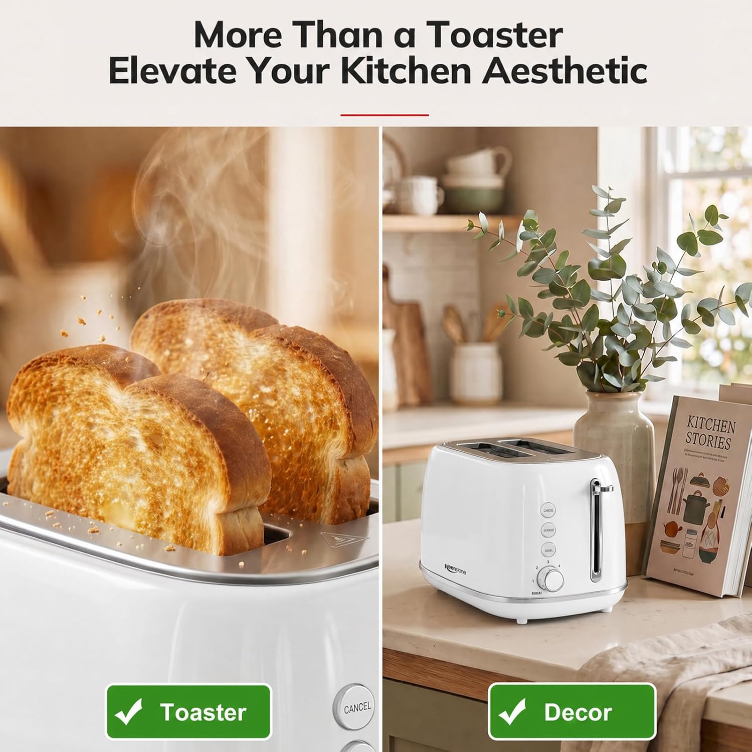 Detalle 2 de Keenstone Toaster 2-Slice Wide Slot ๐