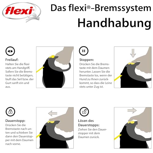 Detalle 2 de flexi Giant S/M Hundeleine Roll-Länge 8 m – schwarz/neon-gelb