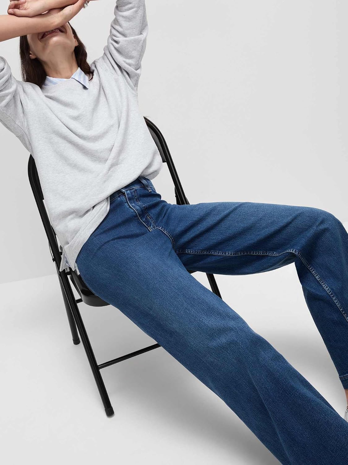 Thumbnail 6 de Marks & Spencer damesjeans met hoge taille, wijde pijpen en stretch