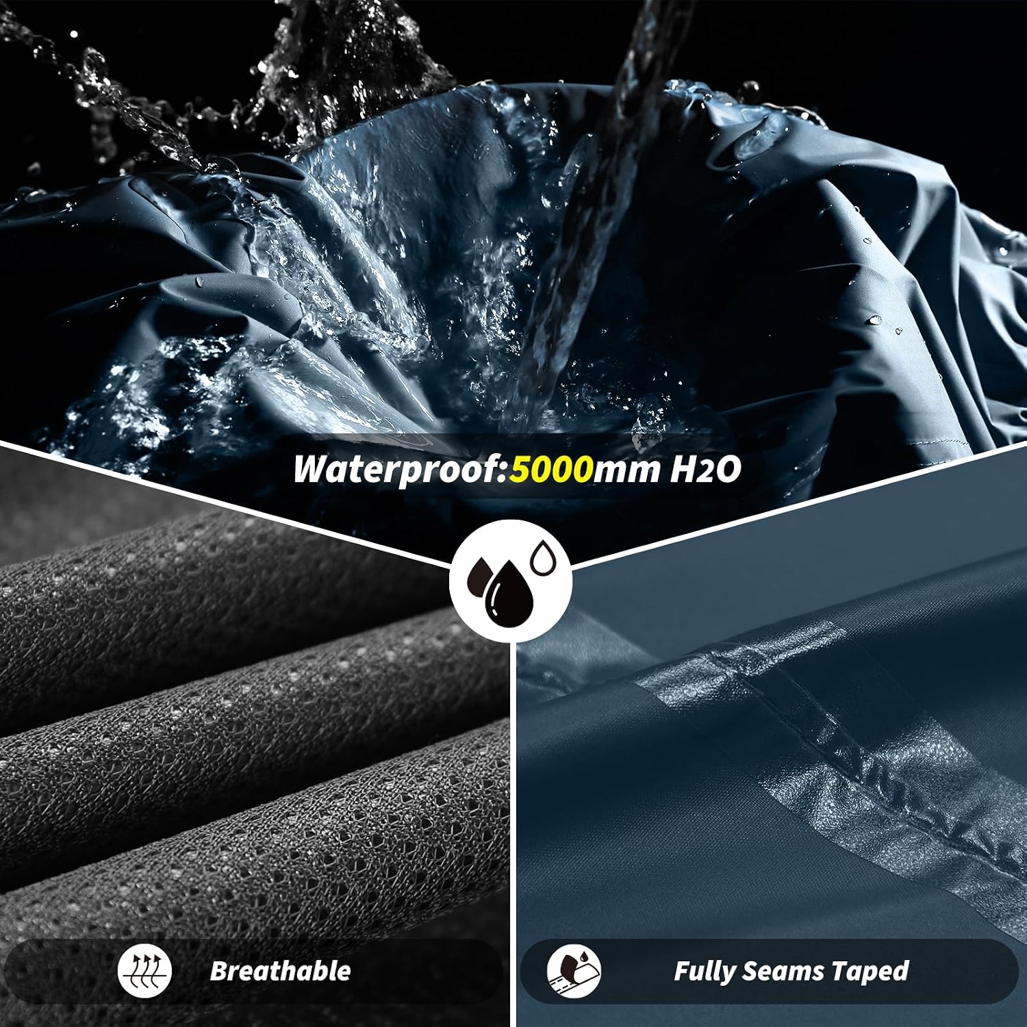 Thumbnail 2 de Outdoor Ventures Herren Regenhose – Wasserdicht, Atmungsaktiv und Packbar für Outdoor-Aktivitäten