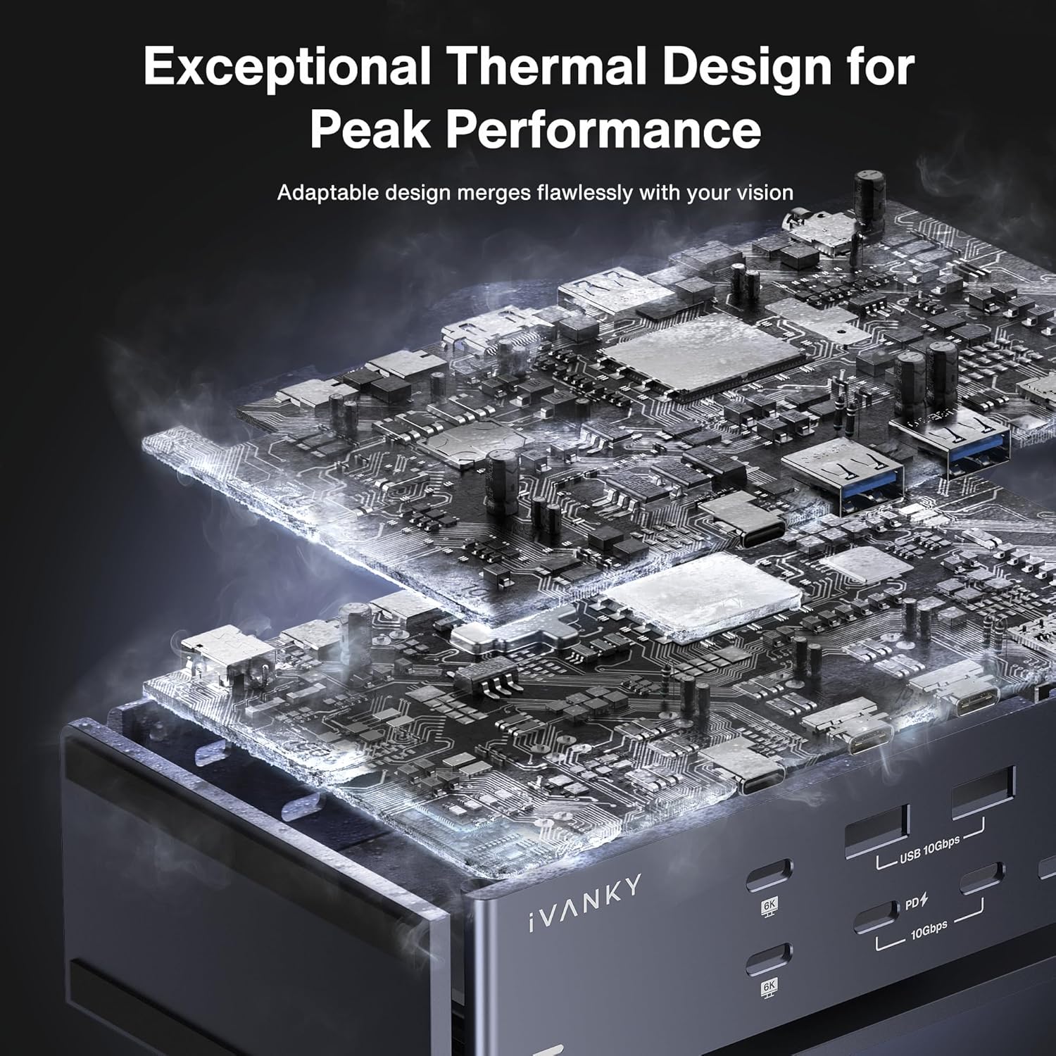 Thumbnail 5 de iVANKY FusionDock Max 1 Dual Thunderbolt 4 Dock (20-in-1) für MacBook mit Quad-Display bis 6K@60Hz