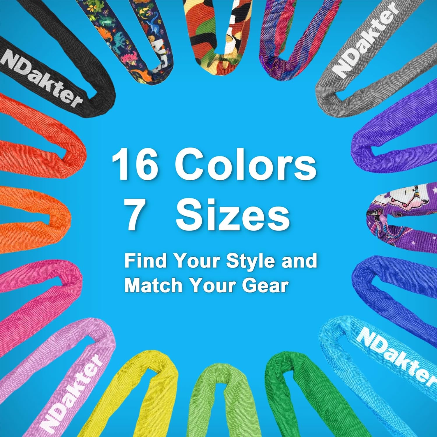 Thumbnail 1 de NDakter Bike Lock 5-Digit Resettable Chain Lock (Combination, Heavy-Duty)