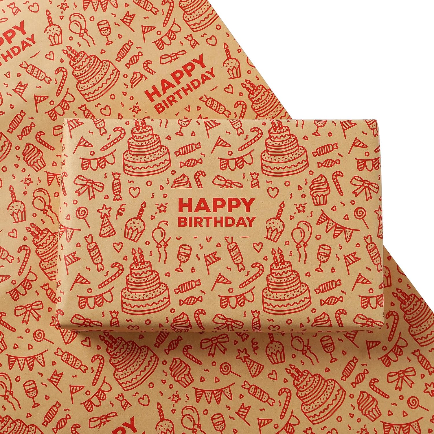 Thumbnail 6 de Birthday Wrapping Paper: Happy Gifts Wrapping for Men, Women & Kids – 50 x 70 cm, 8 Sheets