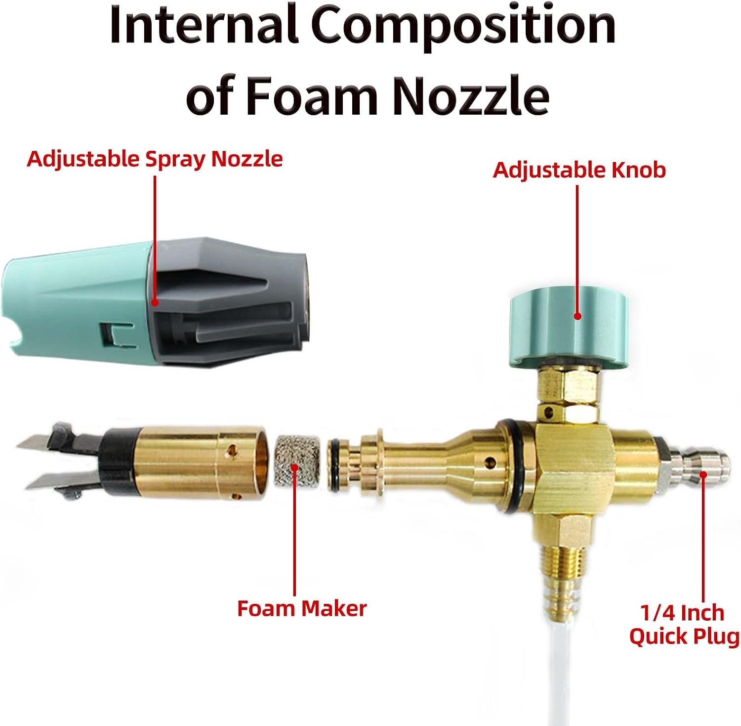 Detalle de Sooprinse Foam Cannon: Adjustable Snow Foam Lance with Transparent 1L Body