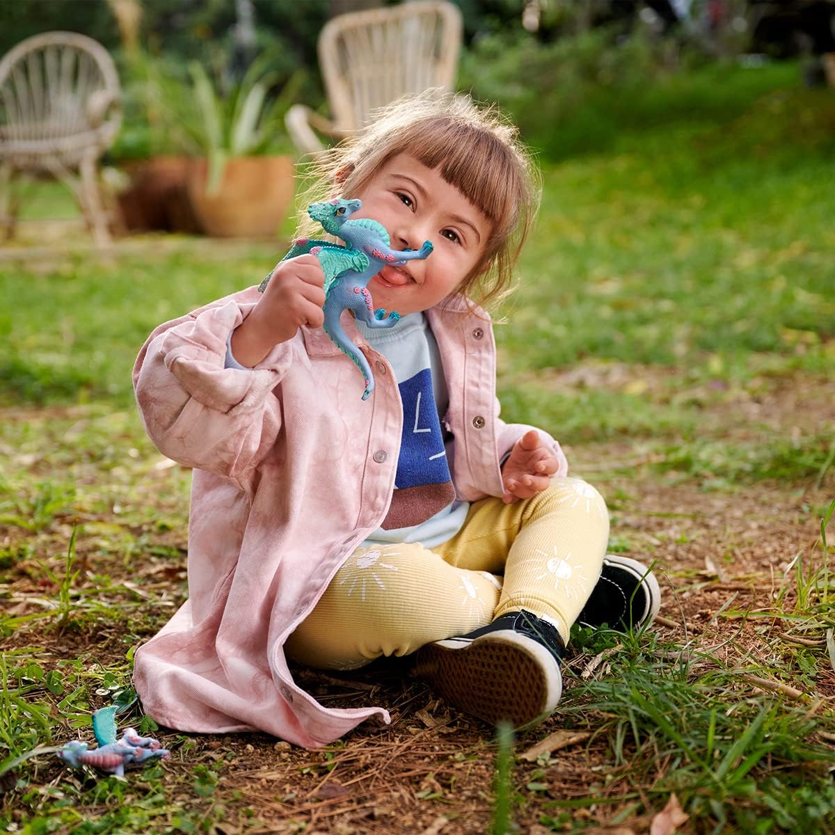 Detalle de Schleich Drago Fiore con Baby (3): figura dettagliata per gioco educativo