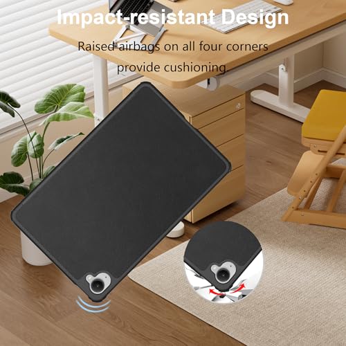 Detalle de Rojeuinn Coque et Étui Intelligent en Cuir pour Xiaomi Pad Mini 8.8" 2025 – Noir (Protection Écran Verre Trempé + Support)