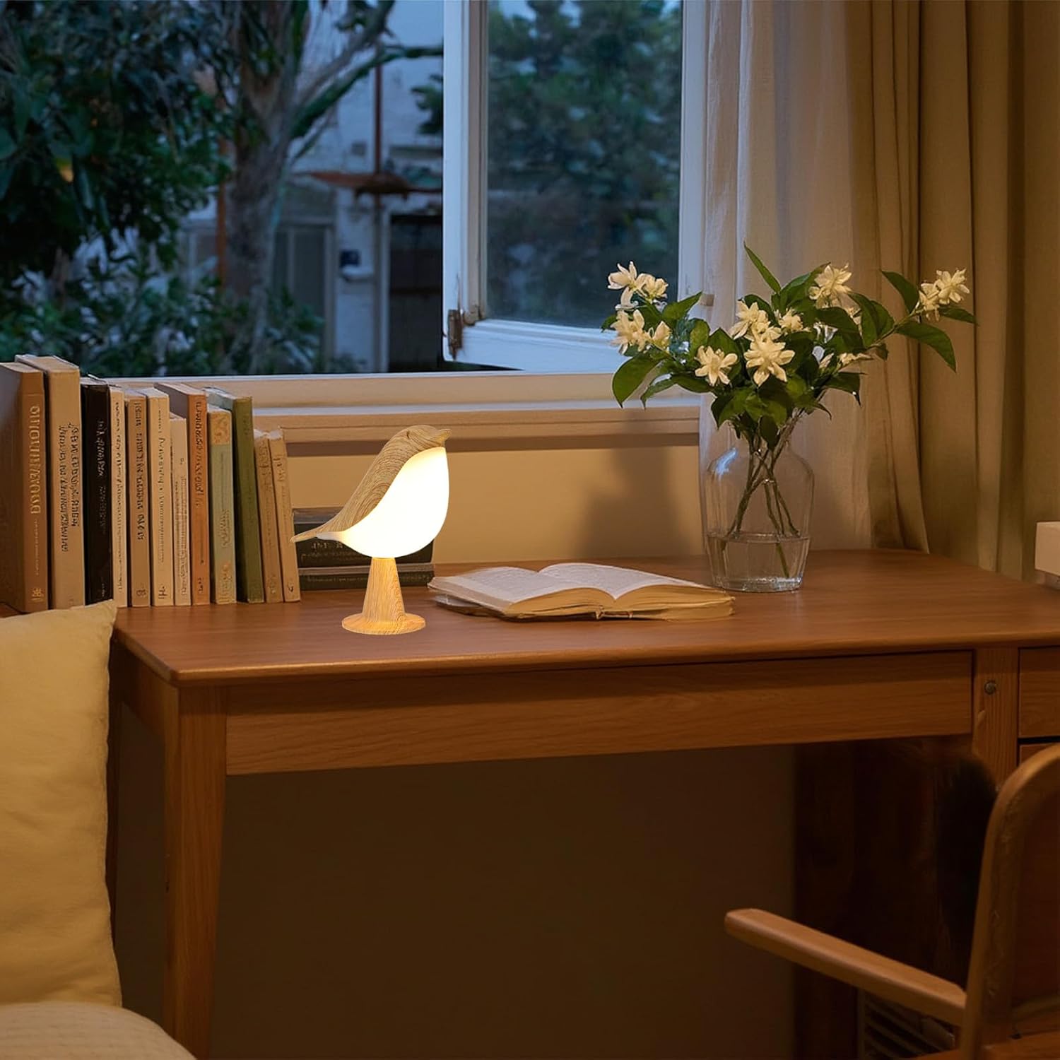 Thumbnail 6 de Cordless Small Lamp with Remote, Timed Bedside Bird Lamp – Rechargeable USB Night Light