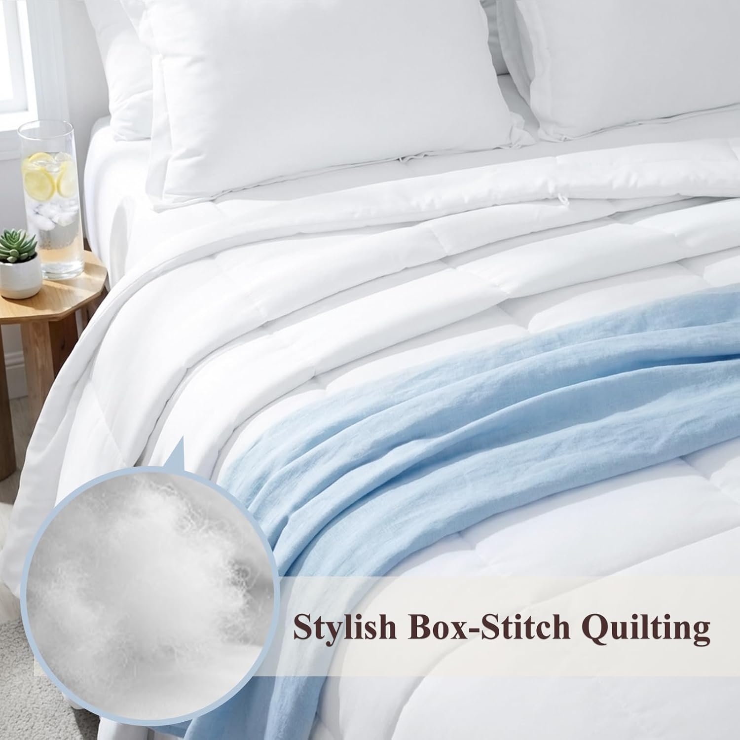 Detalle de RUIKASI Couette Été Légère 200x220 – Douceur et Fraîcheur pour 2 Personnes