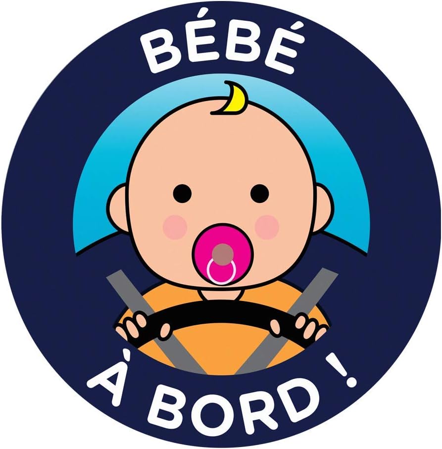 Thumbnail 1 de Disque électrostatique Color pop Bébé à bord (PVC) – Diamètre 15 cm pour vitre arrière