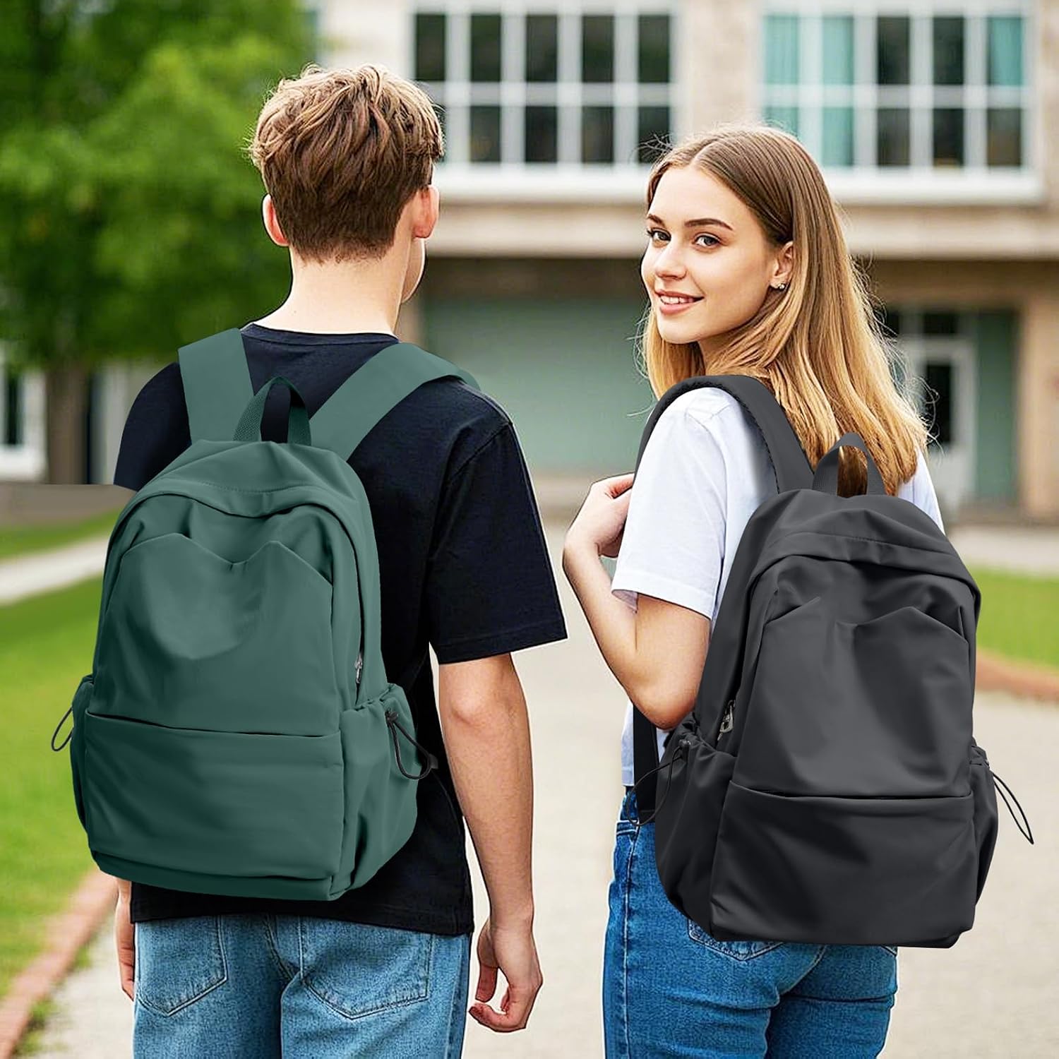 Detalle de HYC00 HYC00 School Backpack Secondary: 25L water-resistant laptop rucksack with anti-theft pocket (army green)