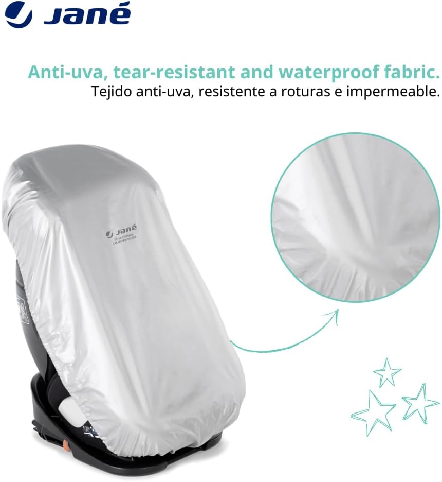 Detalle de Jané Housse Anti-Chaleur Siège Auto Bébé Universelle – Protection UV, Réduit la Température, Gris