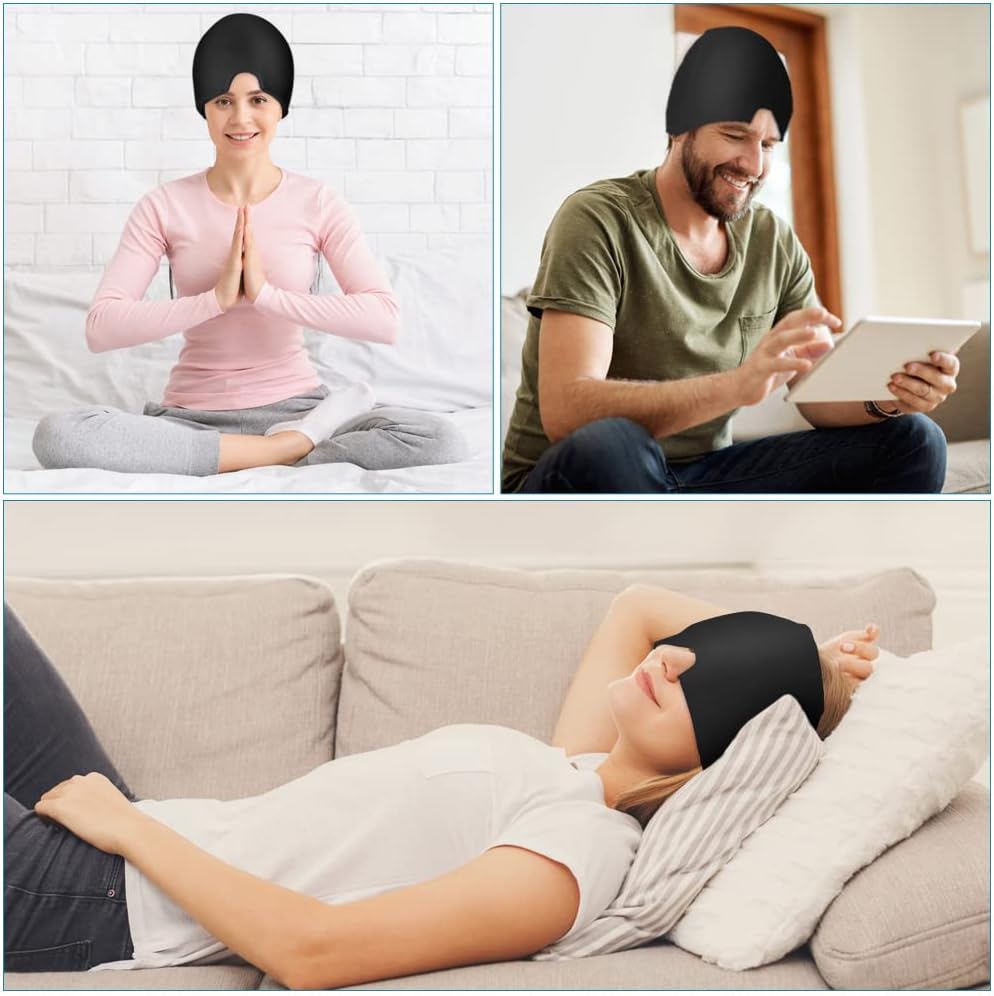 Detalle de ACWOO Chapeau Migraine 360°: Cap en gel réutilisable pour soulagement rapide des céphalées