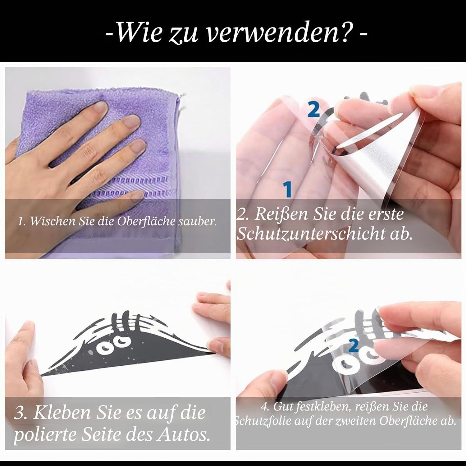 Thumbnail 6 de Hollow Knight Auto Aufkleber bunt PVC – Maske und Waffe Motiv für glatte Oberflächen