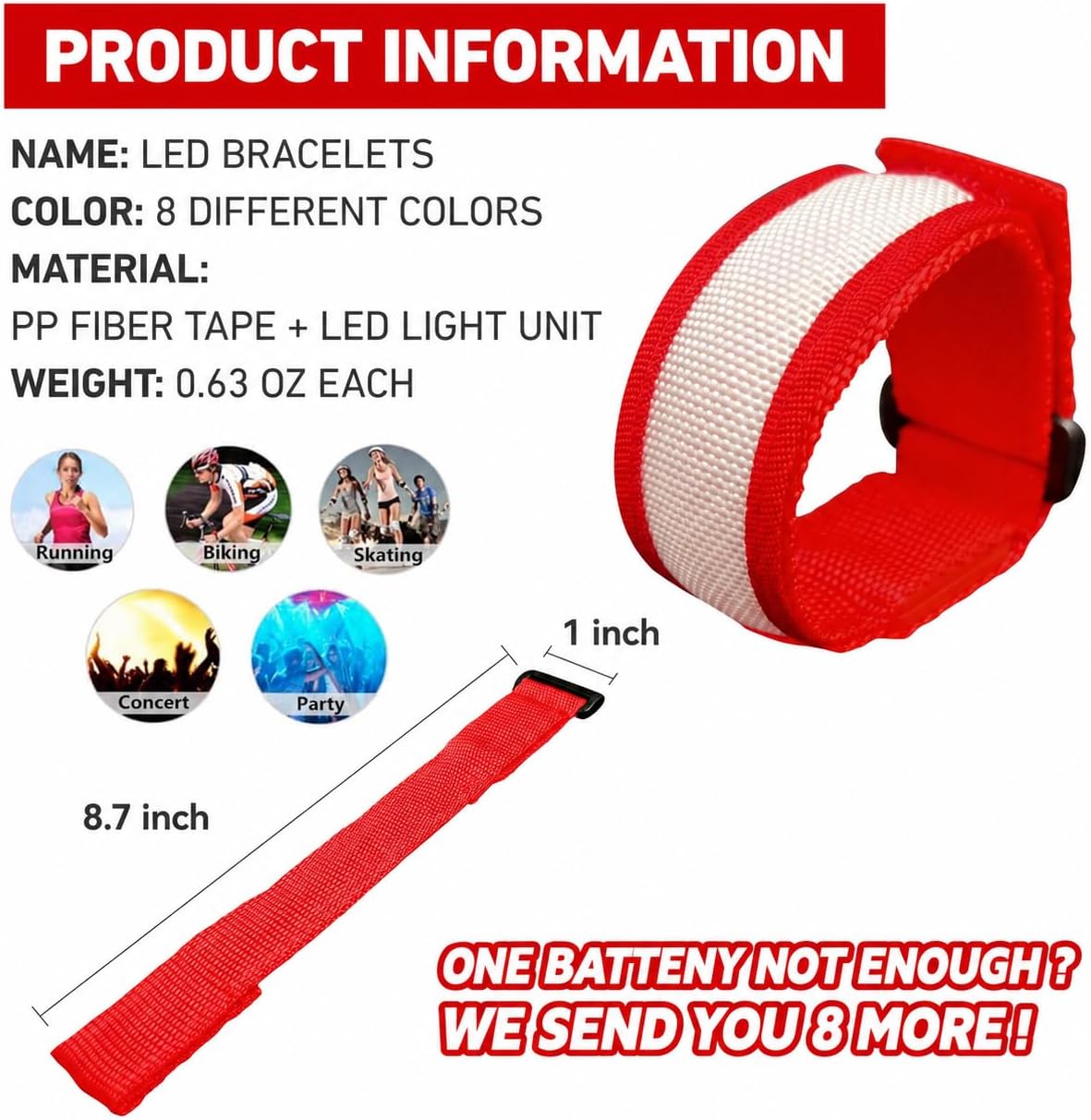 Thumbnail 1 de KIRALUMI 8 PCS LED Glow Bracelets Review: Fun, Safe Night Accessory for All Ages
