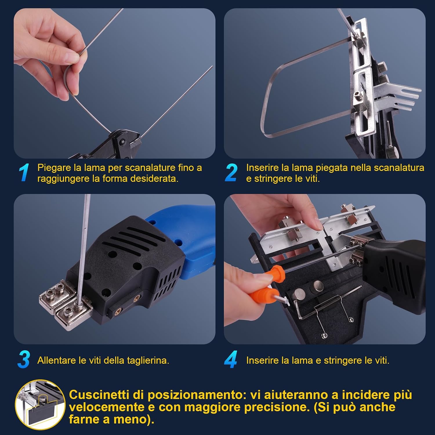 Detalle de Komsepor 200W Taglierina Elettrica a Caldo per Schiuma con 5 Lame in Nichel-Cromo