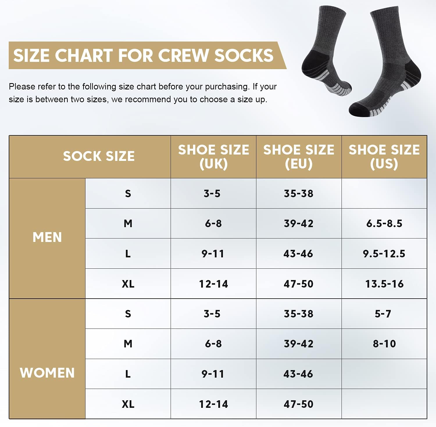 Thumbnail 6 de RUIXUE Mens Sports Hiking Socks – Breathable, Cushioned & Non‑Slip (5 or 6 Pairs)