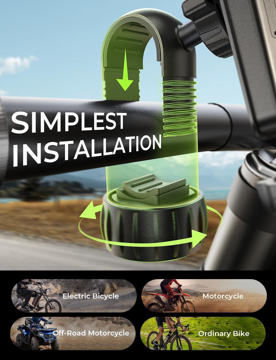 Detalle 2 de LISEN Bike Phone Holder for Bicycle Handlebar