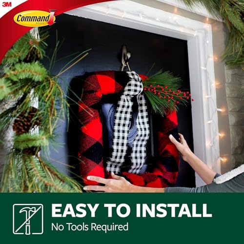 Thumbnail 3 de Command Large Outdoor Brushed Nickel Metal Hook with 2 Adhesive Strips