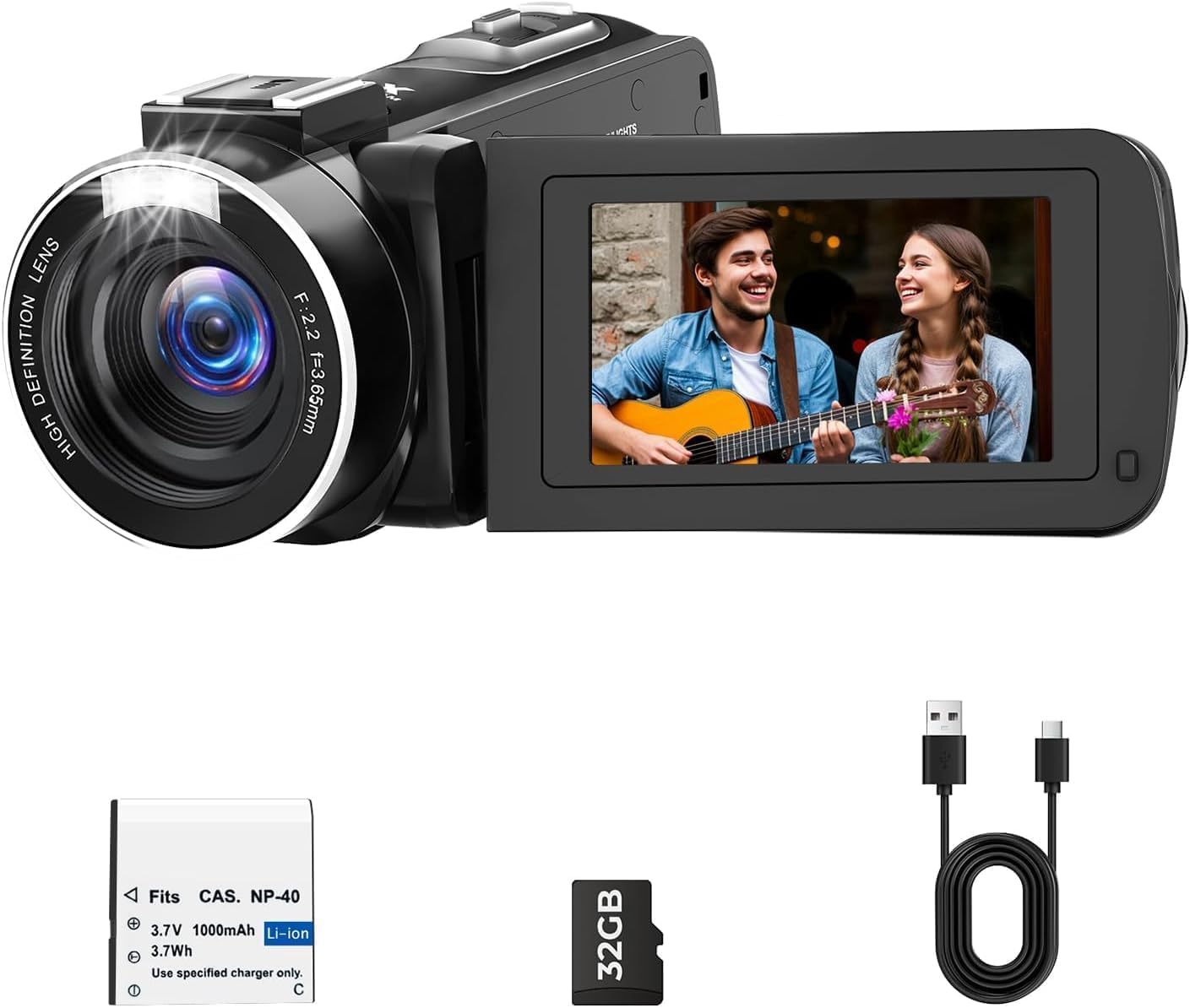 Camcorder Video Camera 1080P 48MP 18X zoom