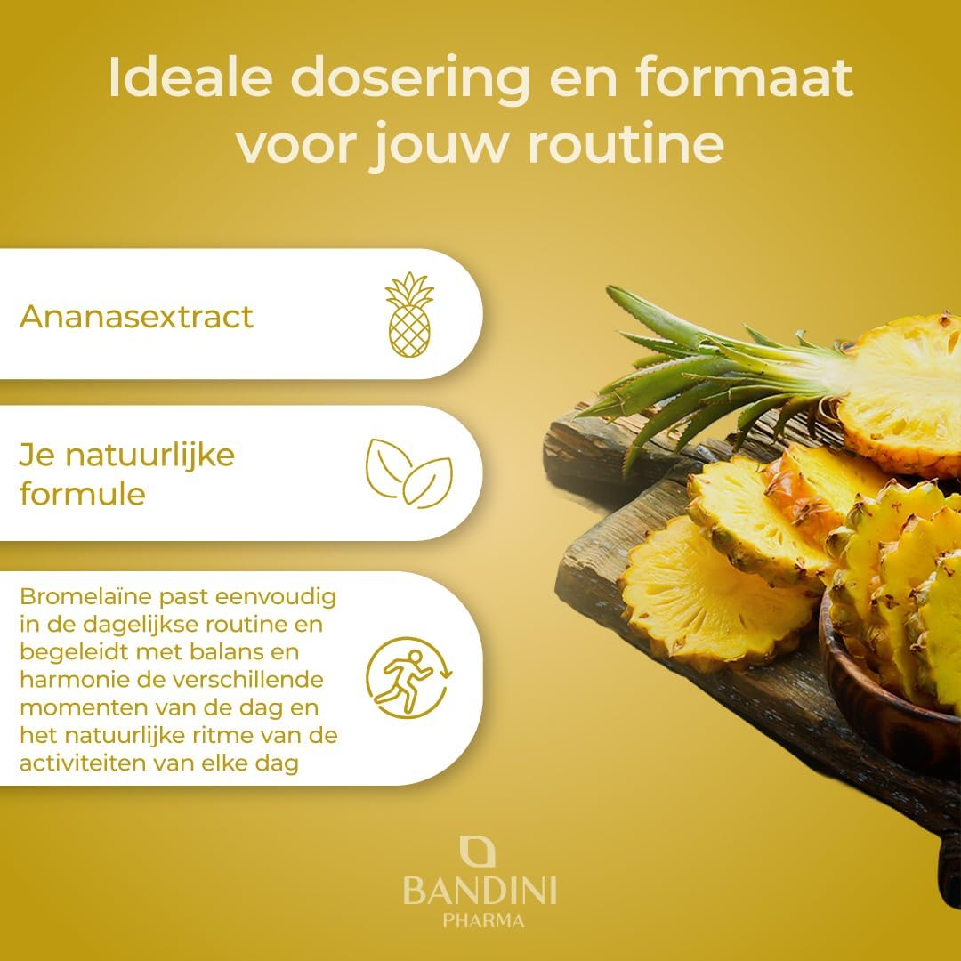 Detalle de BANDINI Bromelaïne 5000 GDU/g, 200 maagresistente tabletten