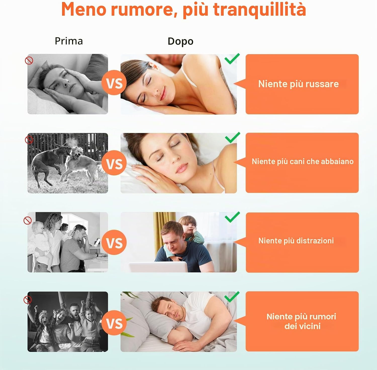 Thumbnail 2 de SURFOU Tappi per orecchie 38 dB, 60 paia riutilizzabili