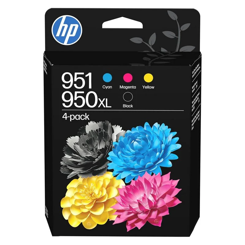 HP 950XL/951 Cartuchos de tinta original (Negro, Cian, Magenta y Amarillo) — Pack 4