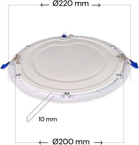Detalle de M Ledme Pack 2 Downlight LED 220 mm 20W 2000 lm – Panel Extraplano, 4500K, IP20, Driver incluido