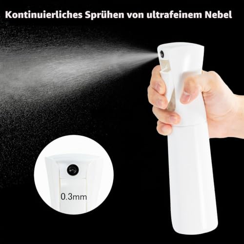 Detalle de Uervoton Sprühflasche für Haare, 300 ml – Weiß