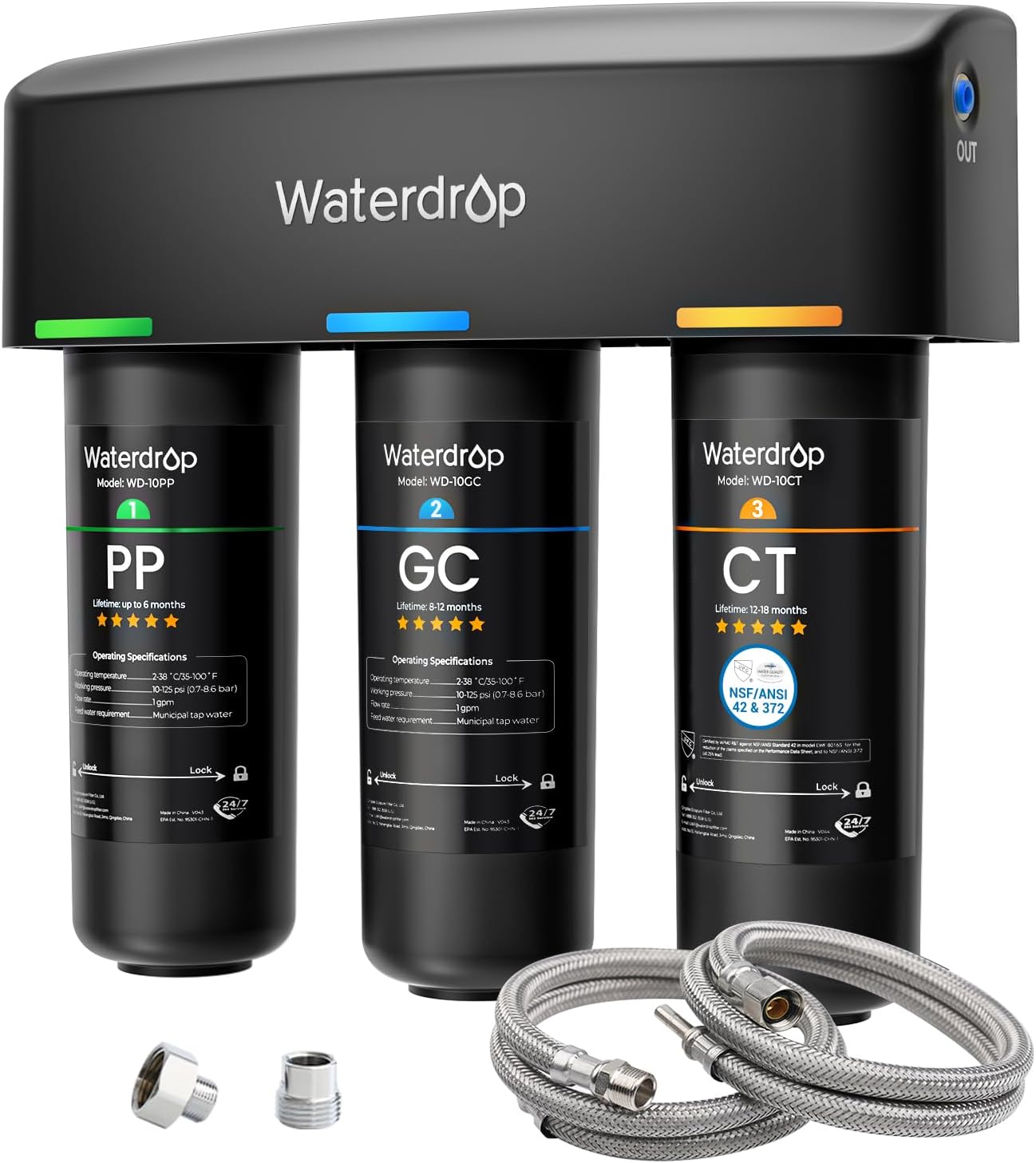 Waterdrop TSA Under Sink Water Filter System (3-Stage)