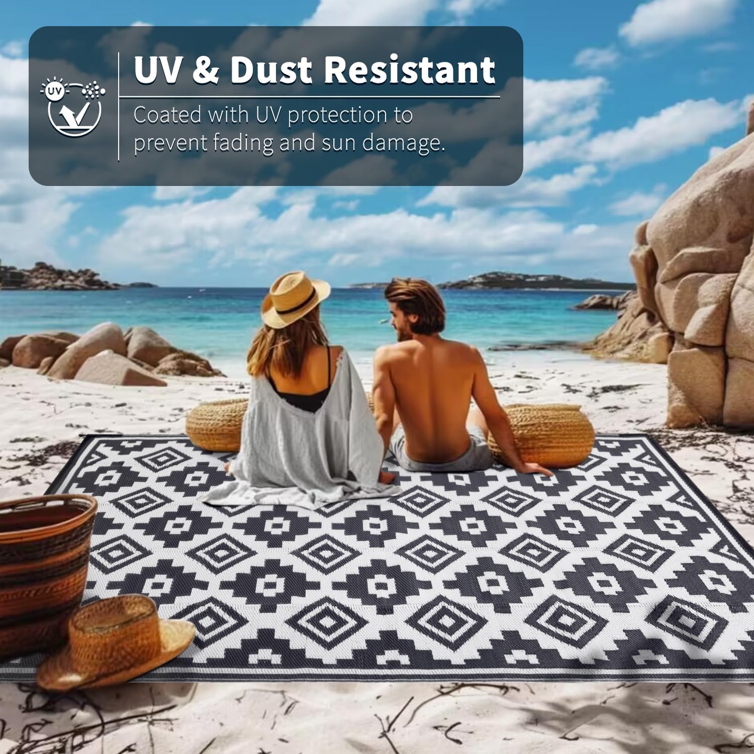 Detalle de Shilucheng Outdoor Rug 10x12 ft