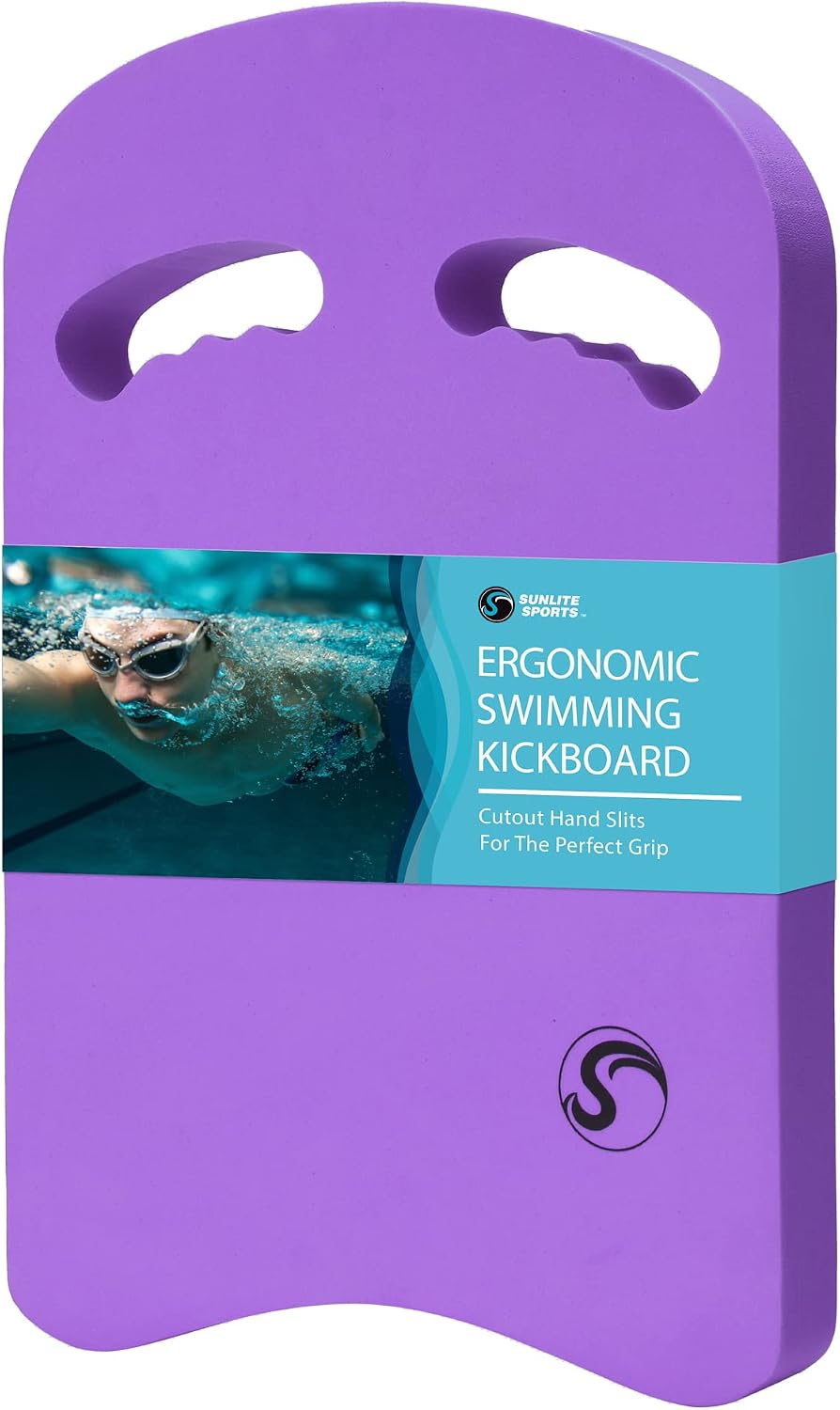 Detalle de Sunlite Sports 1021SS-PURPLE Swimming Kickboard, EVA Foam, Ergonomic Grips