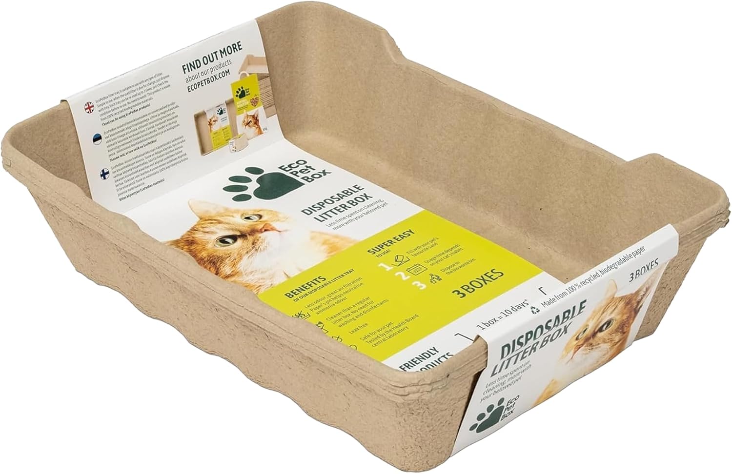 Detalle de Enviro Works Eco Pet Box lot de 3 bacs jetables