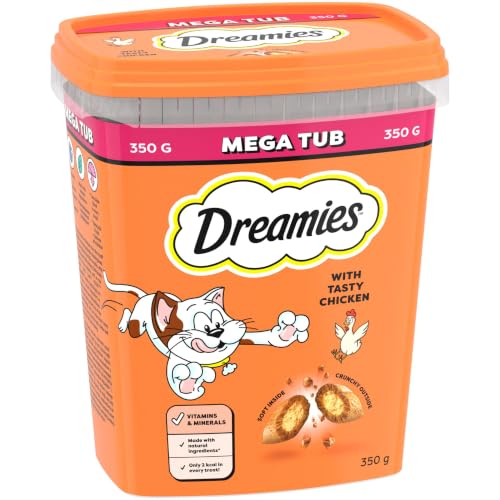 Detalle 2 de DREAMIES Chicken Cat Treats - 2x350g Mega Tubs