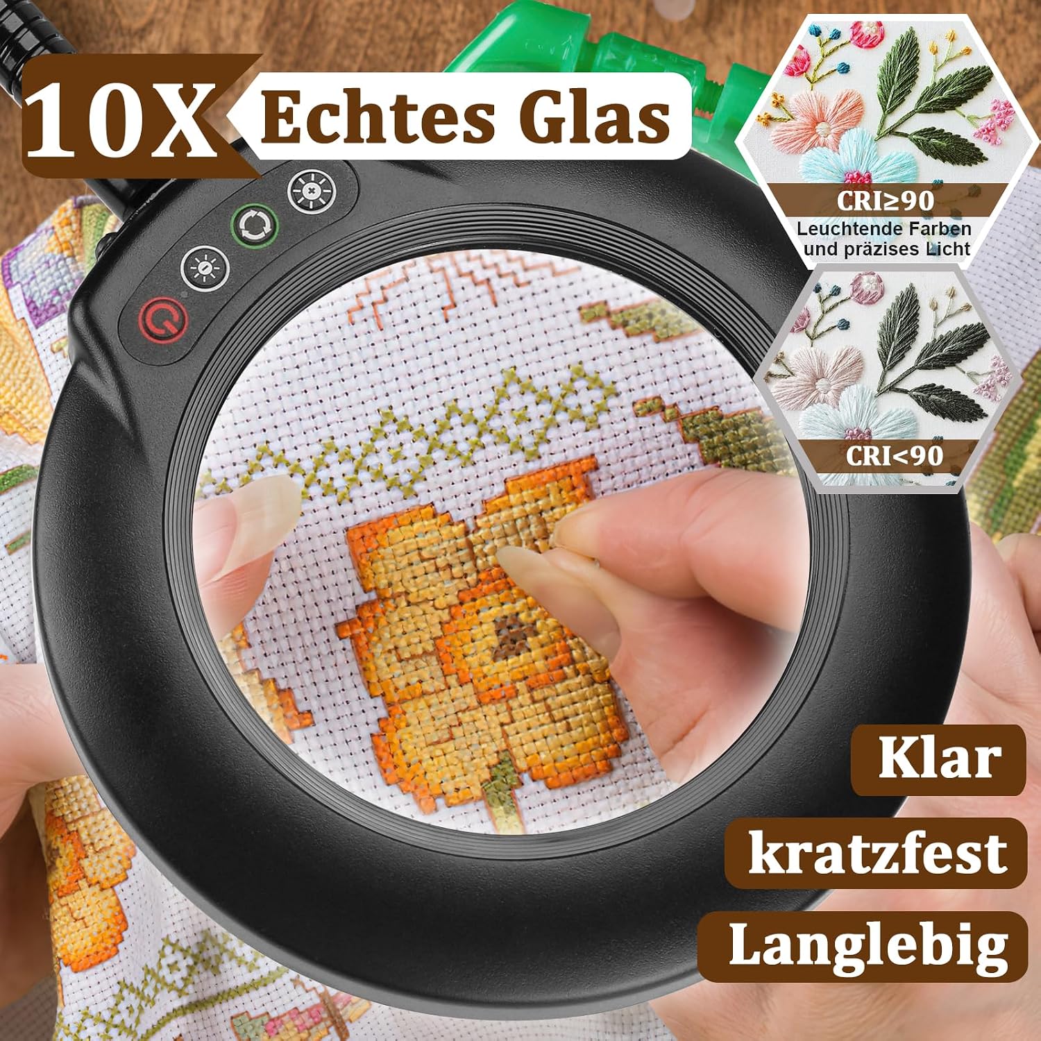 Detalle 2 de Veemagni 10X Lupenlampe mit Licht