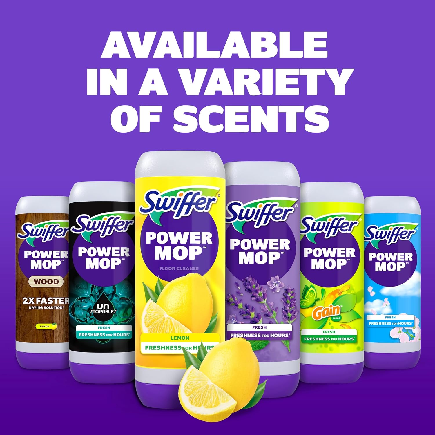 Detalle de Swiffer PowerMop Liquid Floor Cleaner Refills – Fresh Scent (2 Bottles)