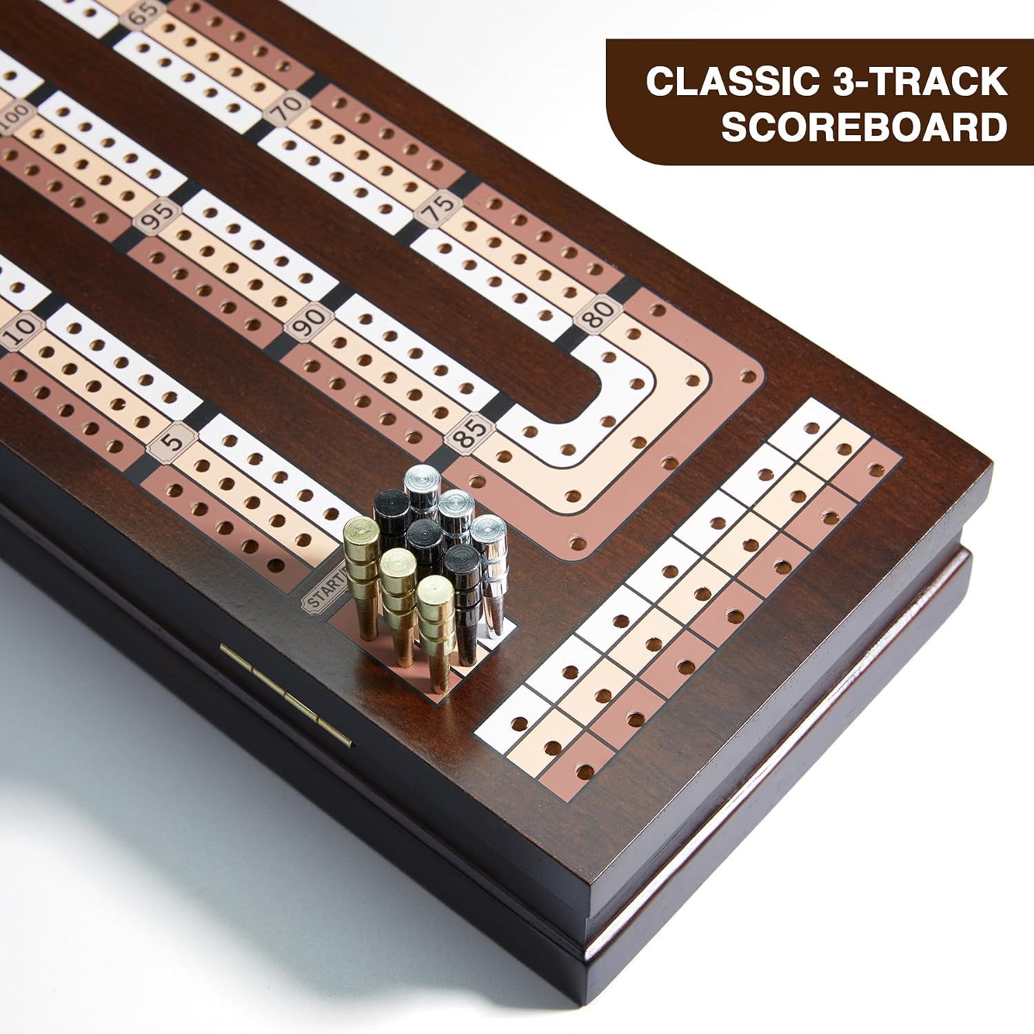 Detalle de VAMSLOVE Wooden Cribbage Board