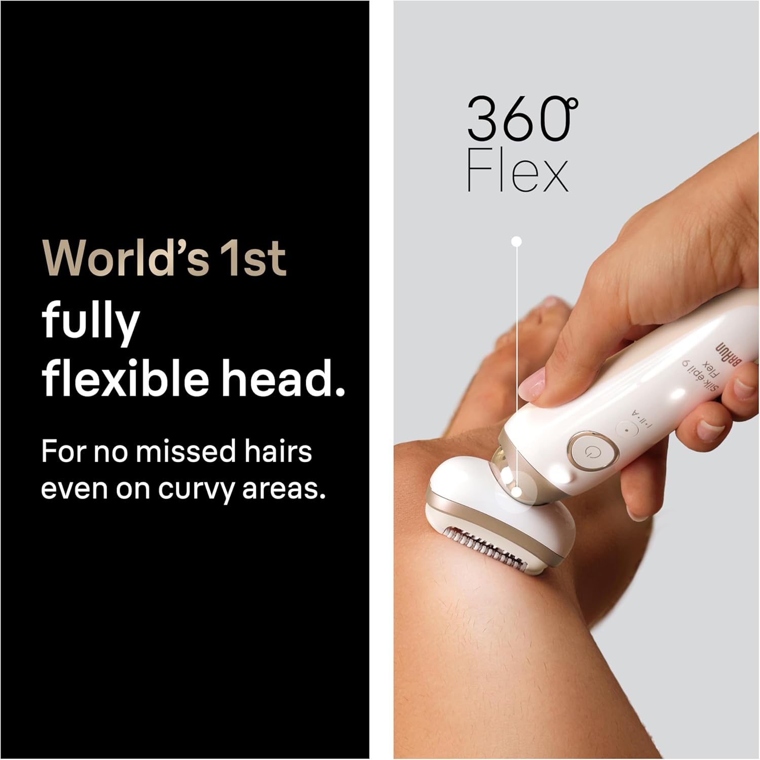 Detalle de Braun Silk·épil 9 Flex epilator 360° head 🪒
