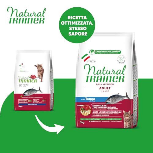 Detalle 2 de Trainer Natural Adult con Tonno 3 Kg: crocchette complete per gatto adulto