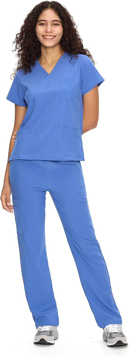 Thumbnail 6 de COZYFIT Scrubs for Women Set: V-Neck Top & Straight Leg Pants with 9 Pockets
